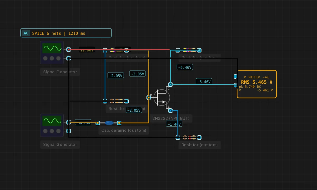 BJT Common-Emitter Amplifier