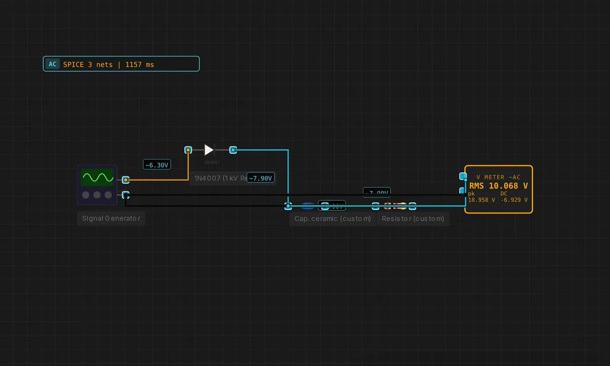 Smoothed Half-Wave Rectifier