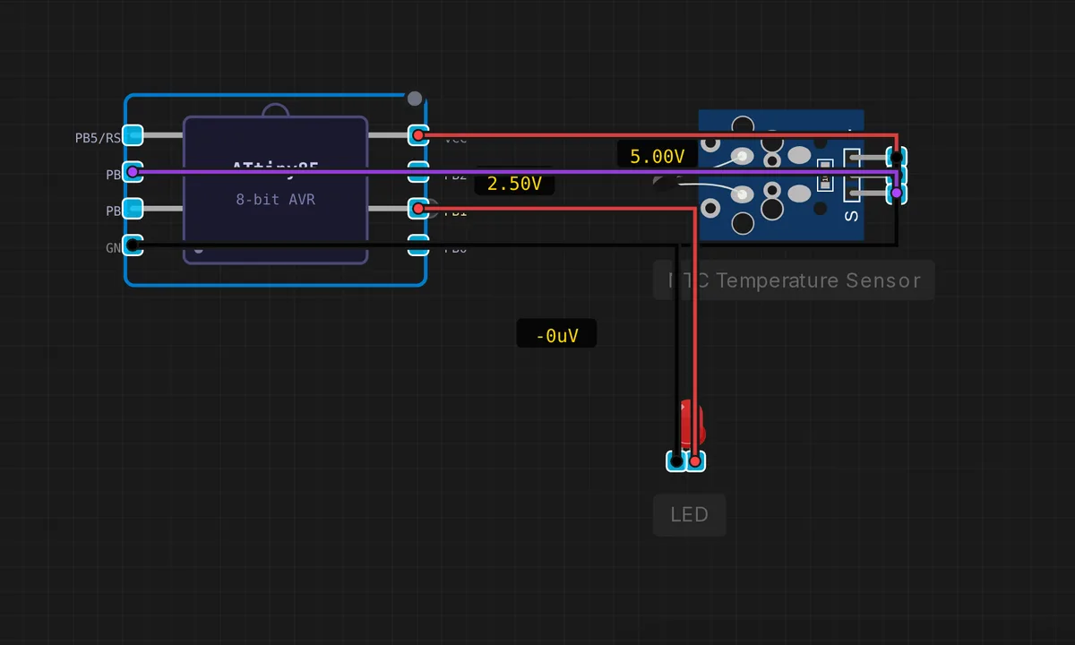 ATtiny85: NTC Temperature Sensor