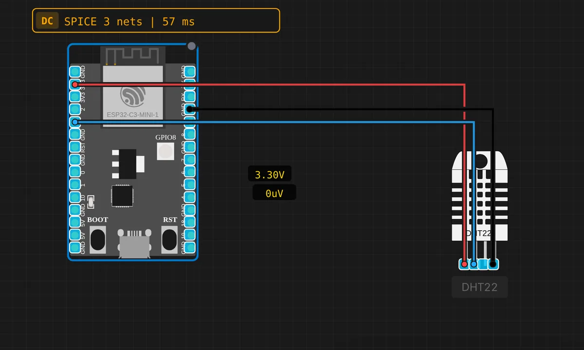 ESP32-C3: DHT22 Temperature & Humidity