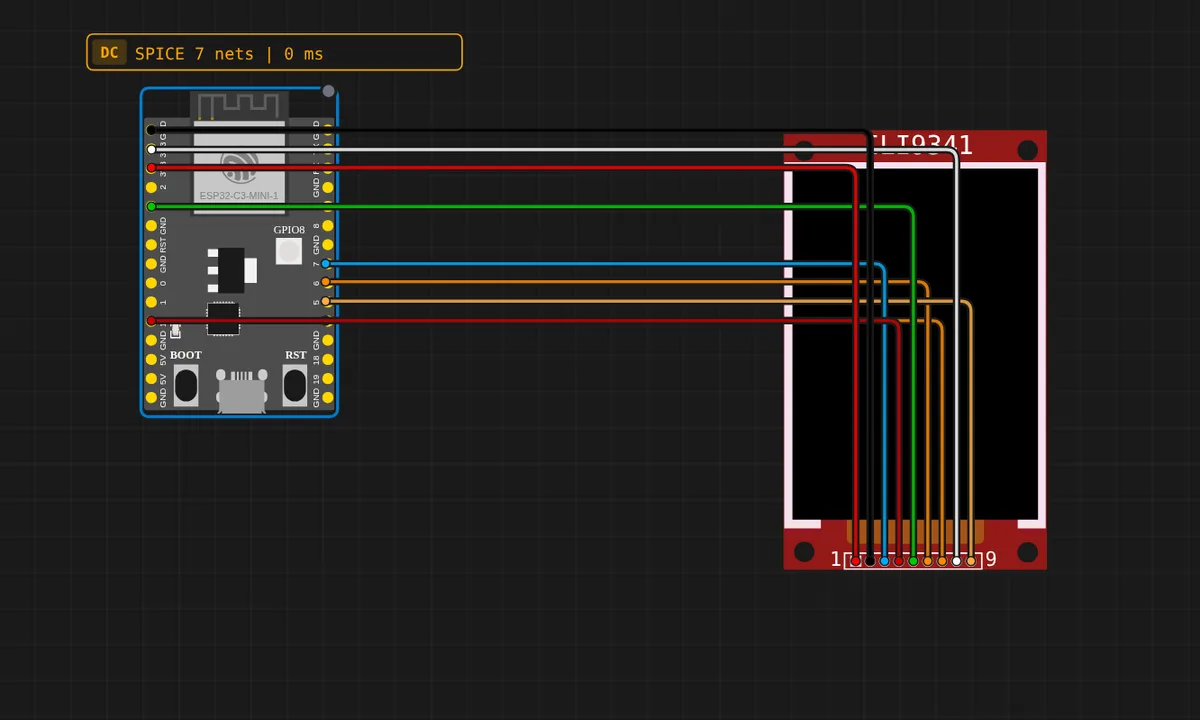 ESP32-C3: ILI9341 TFT Display (SPI)