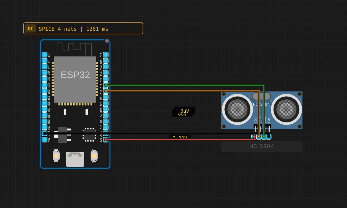 ESP32: HC-SR04 Ultrasonic Distance
