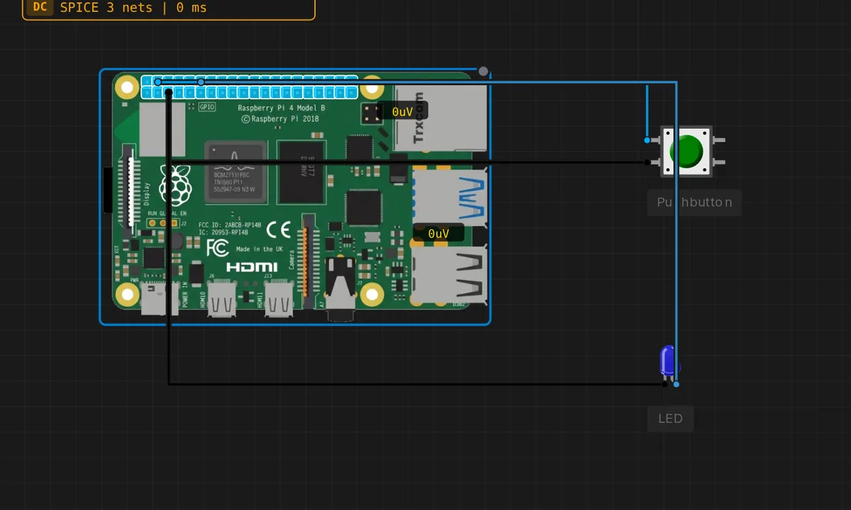 [Pi 4] Button Toggles LED
