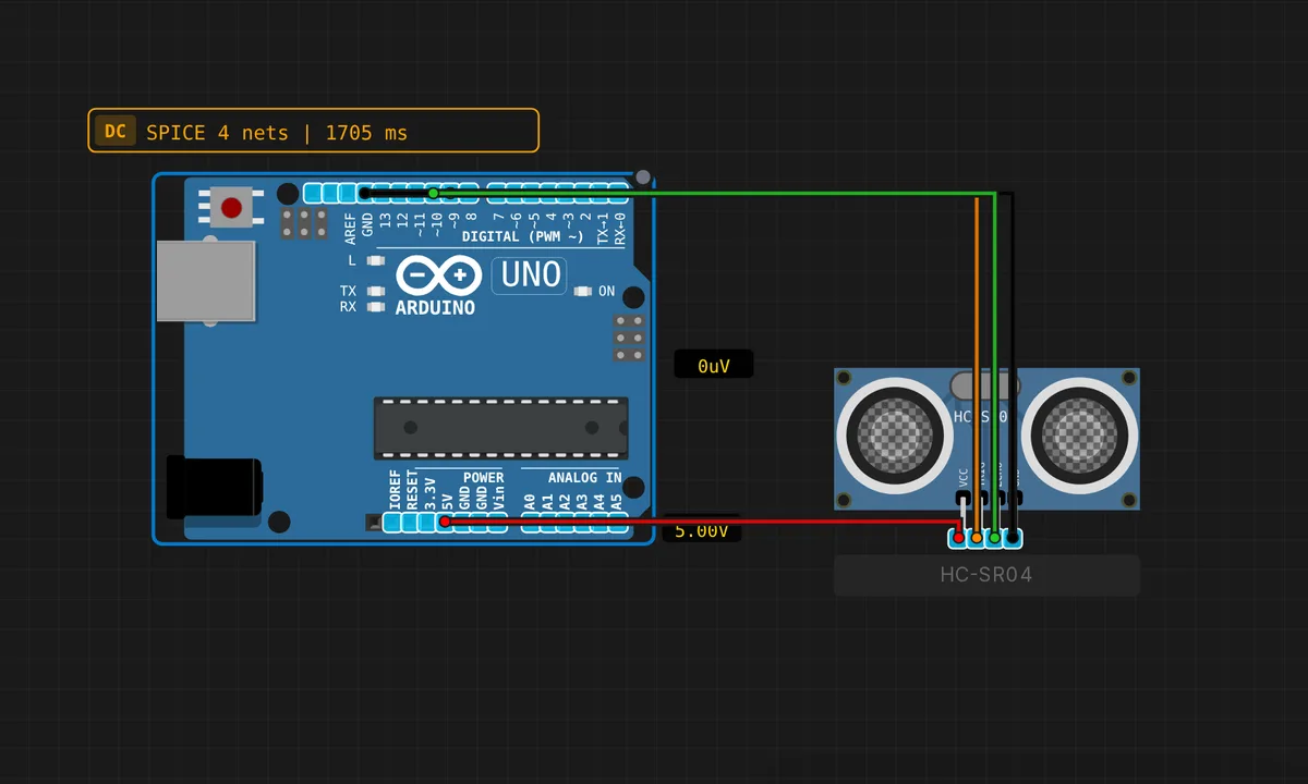 Uno: HC-SR04 Ultrasonic Distance