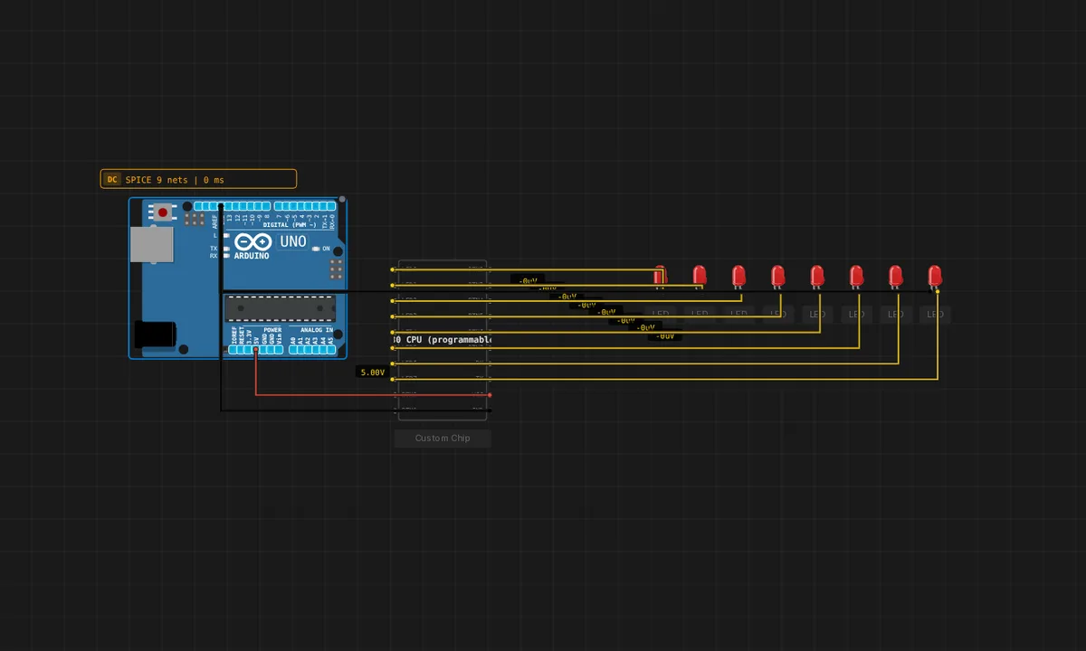 Z80 LED Chaser in C (no board)